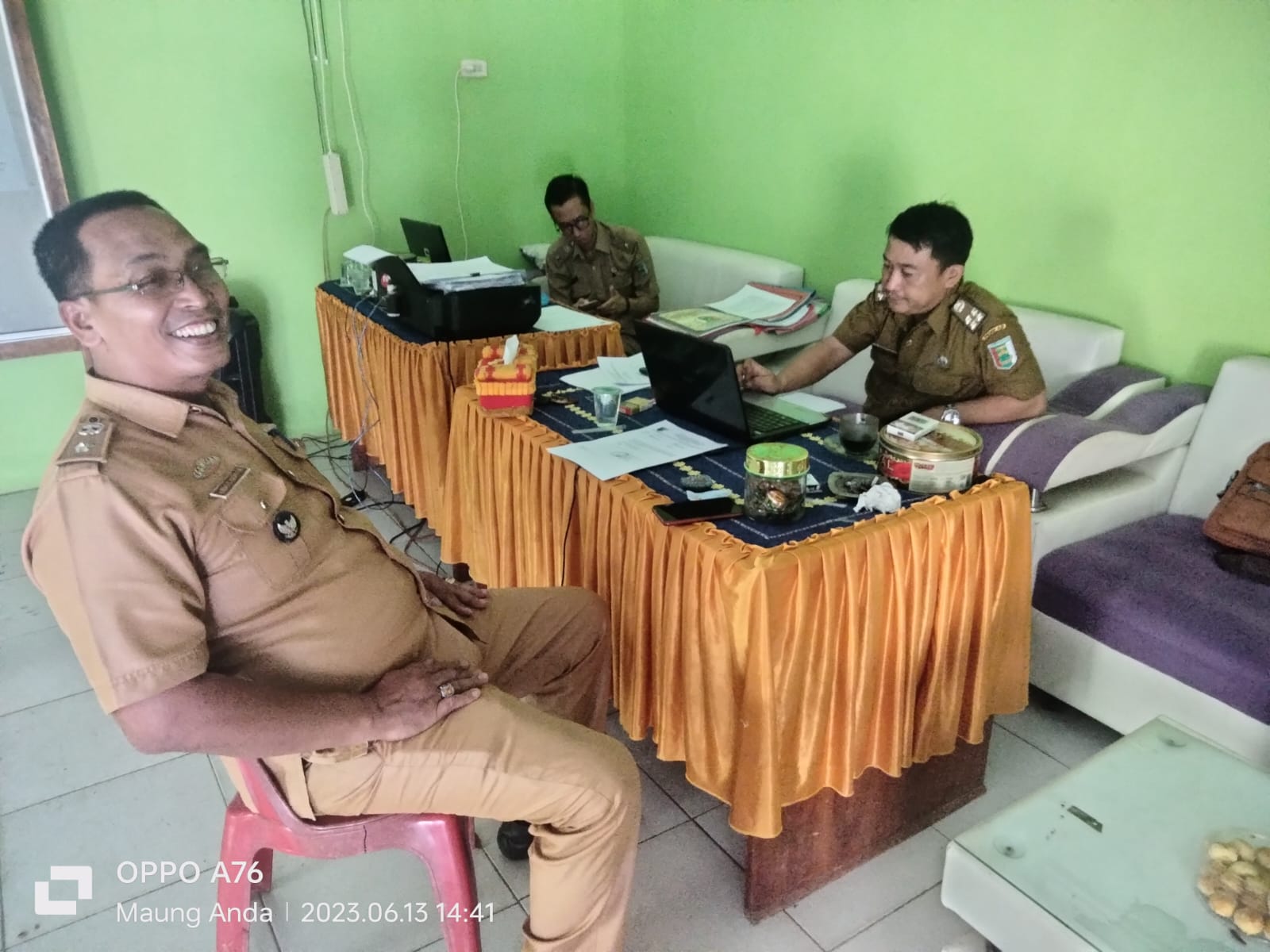 Inspektorat Pesawaran Periksa 55 Penerima BLT di Desa Mada Jaya