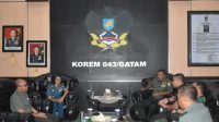 Danrem 043/Gatam Terima Audensi Ka Dilmil I-04 dan Ka Otmil I-05 Palembang