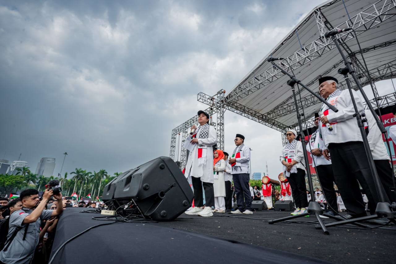 Puan Desak Israel Hentikan Agresi Militer di Aksi Bela Palestina