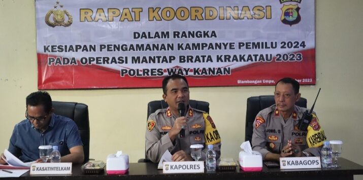 Polres Way Kanan Komitmen Jaga Netralitas dan Keamanan Pemilu 2024