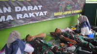 Hari Juang TNI AD, Prajurit Korem 043 Gatam Sumbang 104 Kantong Darah