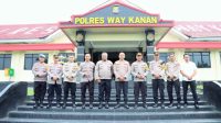Pastikan Pemilu Kondusif, Pamatwil Polda Lampung Sambangi Polres Waykanan
