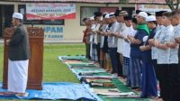 Polres Waykanan Gelar Salat Idul Fitri dan Doa Bersama